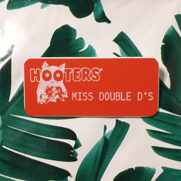 Hooters Accessories - New Hooters Girl Uniform Name Tag “Miss Double D’s” Halloween Costume Accessory
